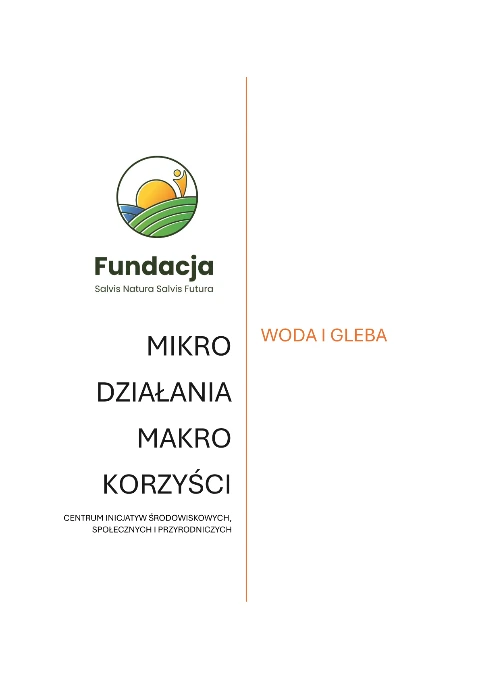 Okładka broszury Woda i gleba — Mikro działania, makro korzyści